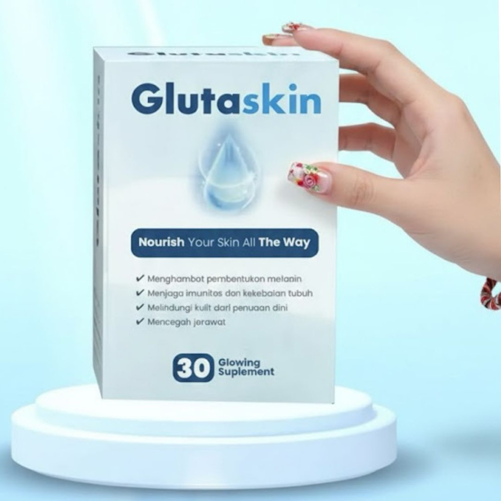 GLUTASKIN Obat Herbal Alami Mencerahkan Pemutih Kulit Badan Isi 30 Kapsul Halal BPOM