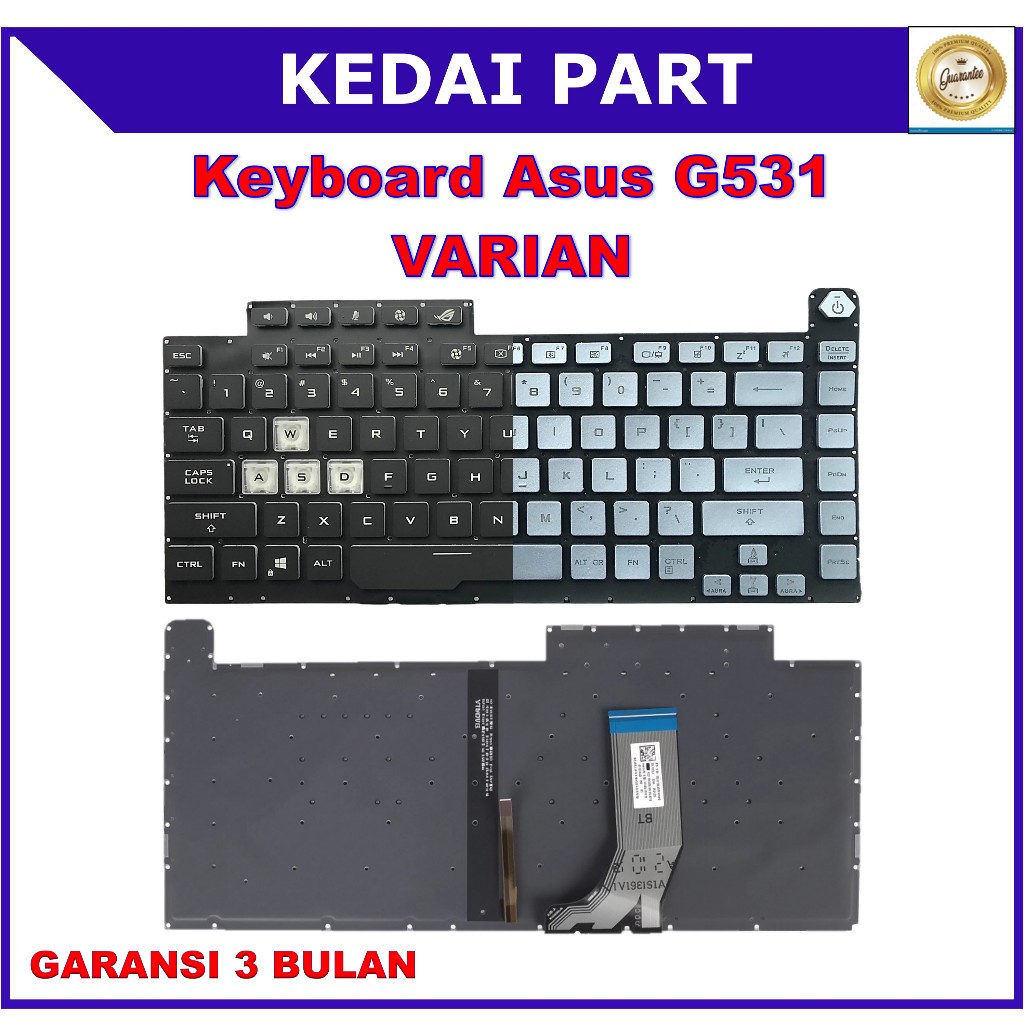 Keyboard Asus ROG Strix Scar III G531 G531GW G512 G512L G512LI G512LU White Crystal RGB RGB Backligh