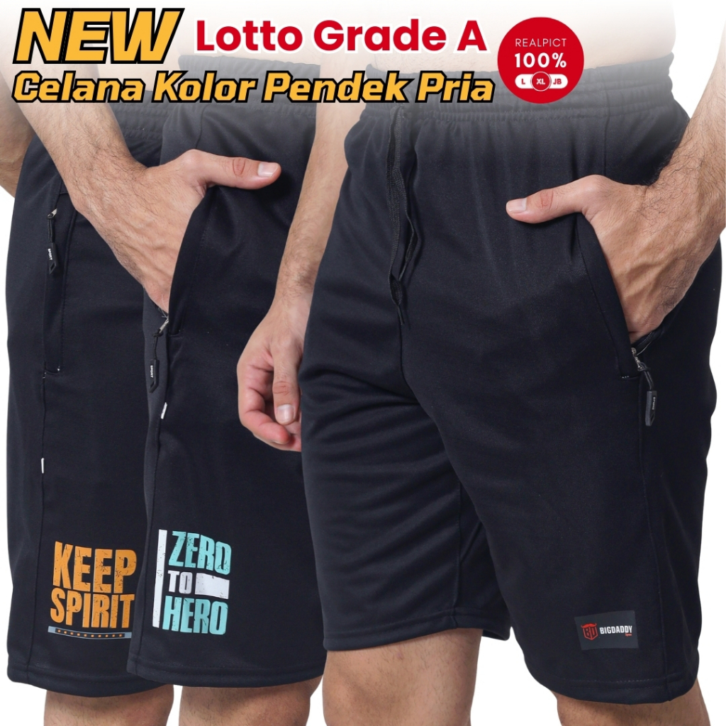 3 Pcs NEW Celana Kolor Pendek Pria Ori By BIGDADDY Sports Bahan Lotto Grade A Celana Kolor Pria