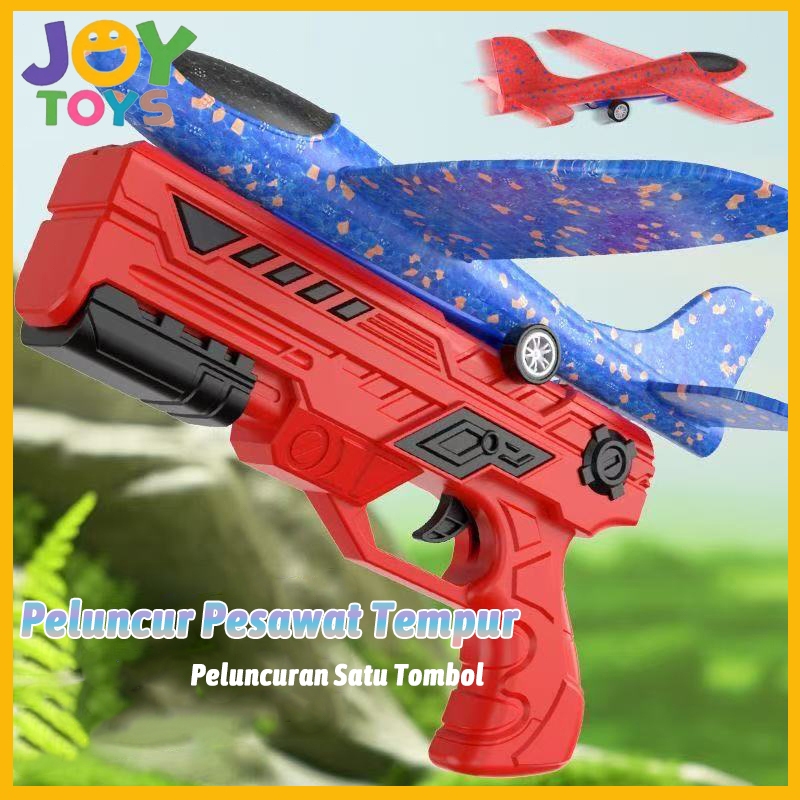 JOY Mainan Anak tembakan Pesawat Terbang ada lampu / Mainan Tembakan Pesawat terbang