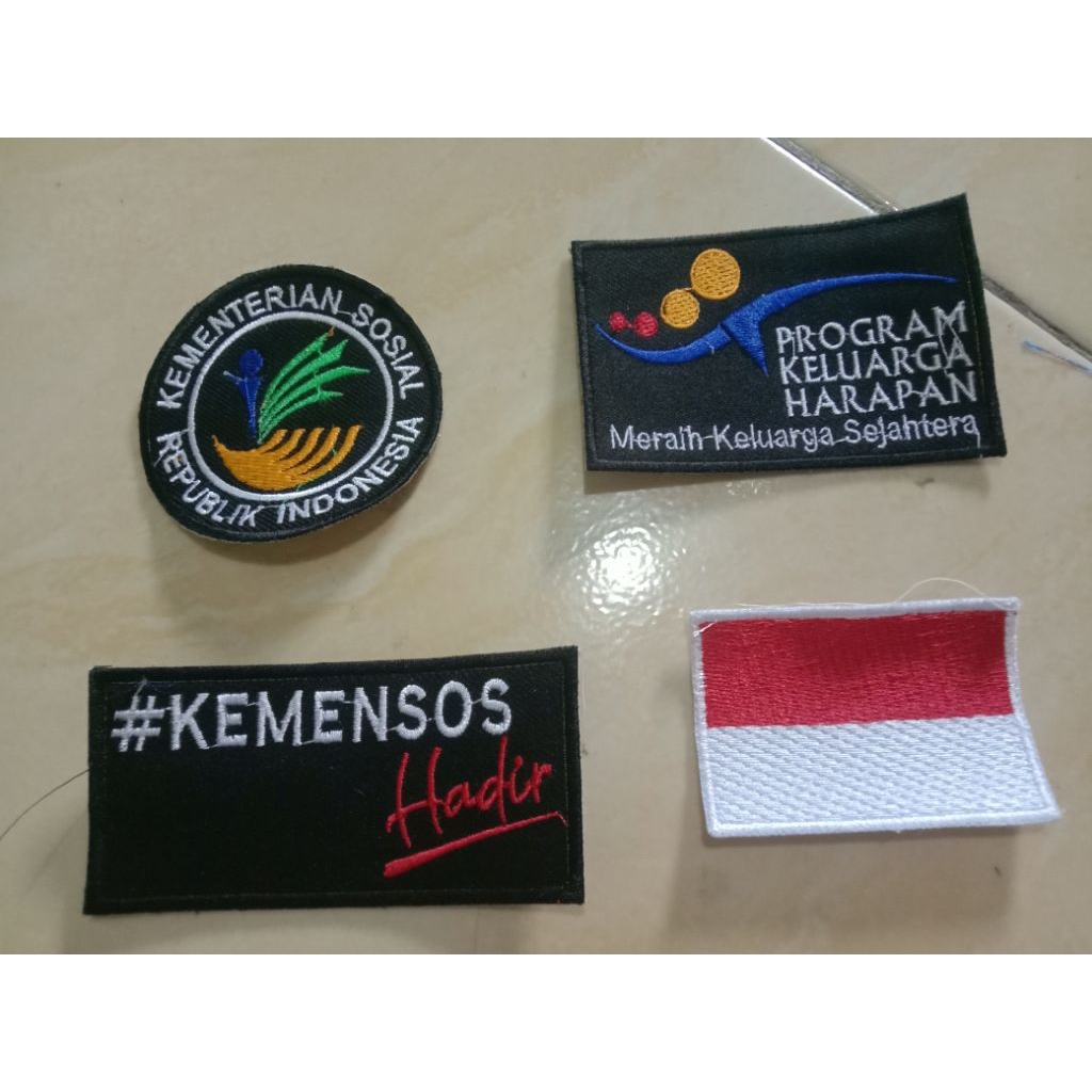 Atribut PKH BORDIR || logo PKH BORDIR || LOGO KEMENSOS RI || ATRIBUT KEMENSOS RI