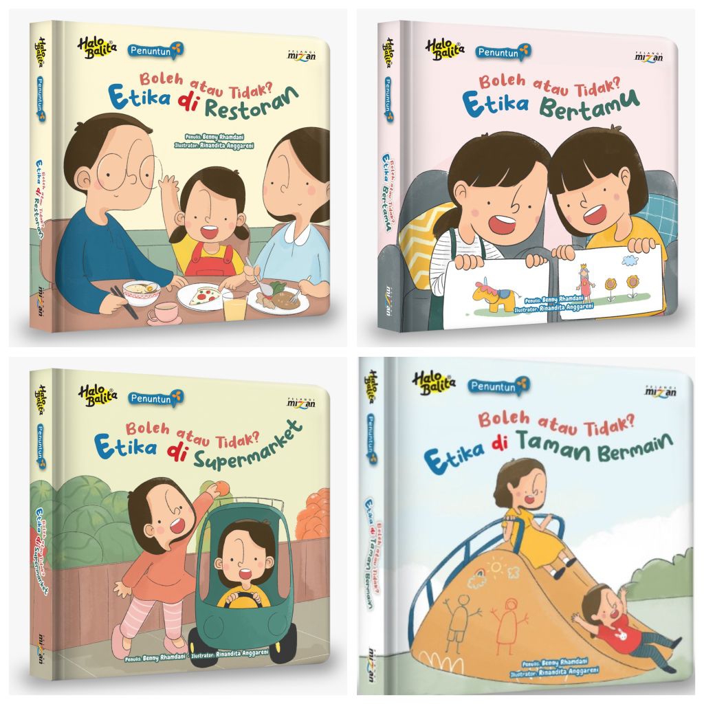 Boardbook Seri Penuntun : Boleh atau Tidak? Etika di Restoran | Etika Bertamu | Etika di Supermarket