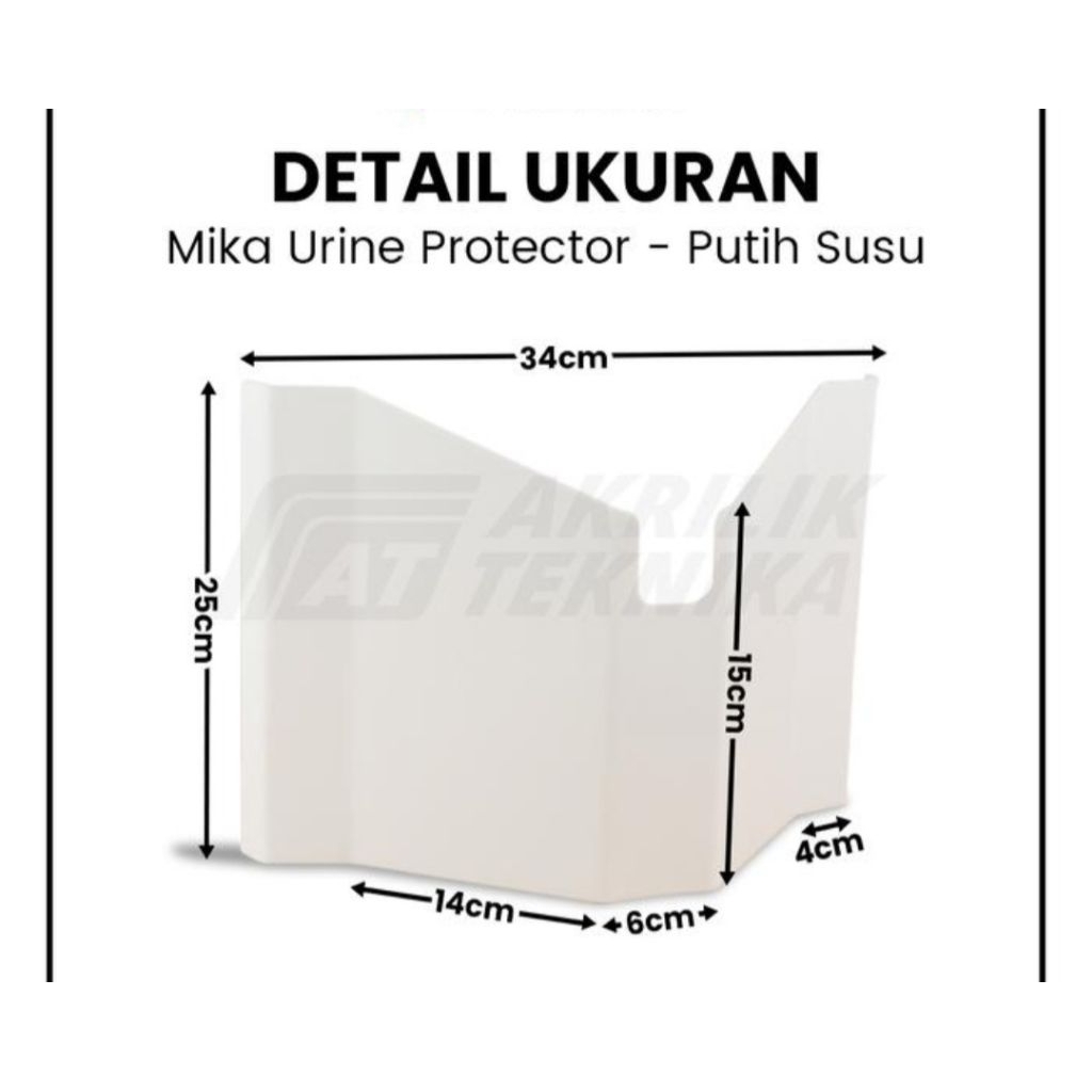 Mika Urine Protector/Urinoir/Sekat Urine/Kloset TOTO - Putih Susu