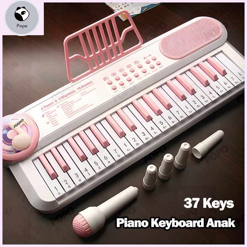 Mainan Piano Keyboard Anak Digital Piano Elektronik 37 Keys Lengkap Mic Dan Charger Mainan Music Ana