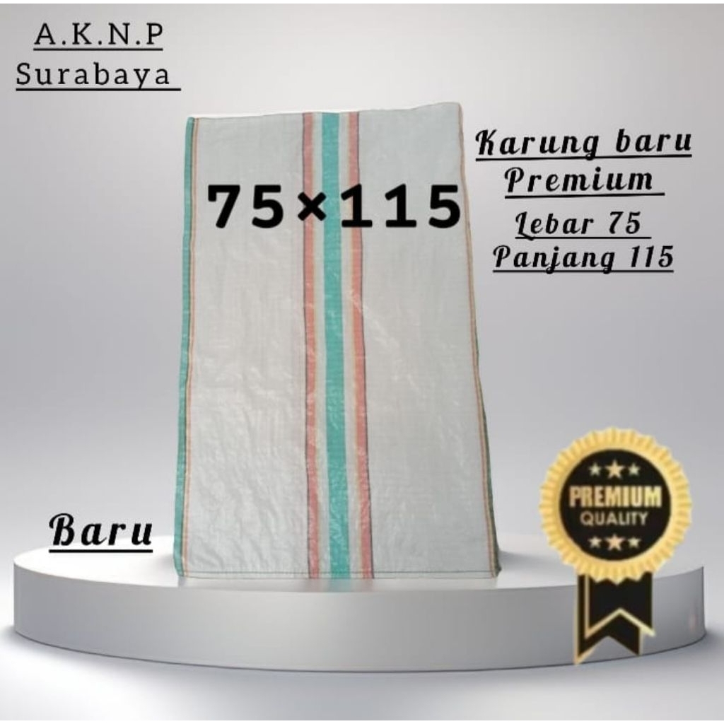 karung baru 75x115 putih strip