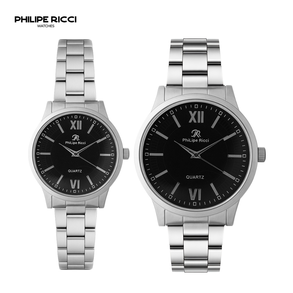 PhiLipe Ricci Jam Tangan Couple Besi Analog Terbaru CPR77 Free Box