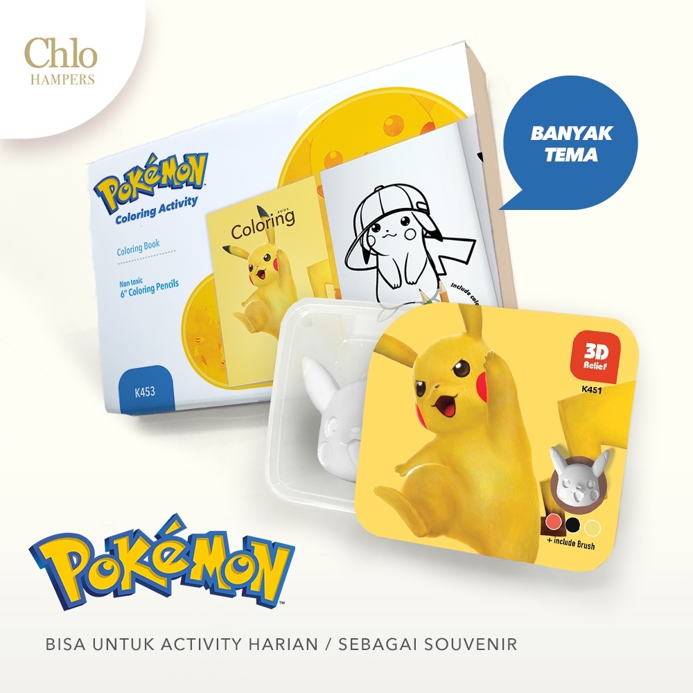 Souvenir / Hampers Ulang Tahun Anak Tema Pokemon Mainan Activity Sensory