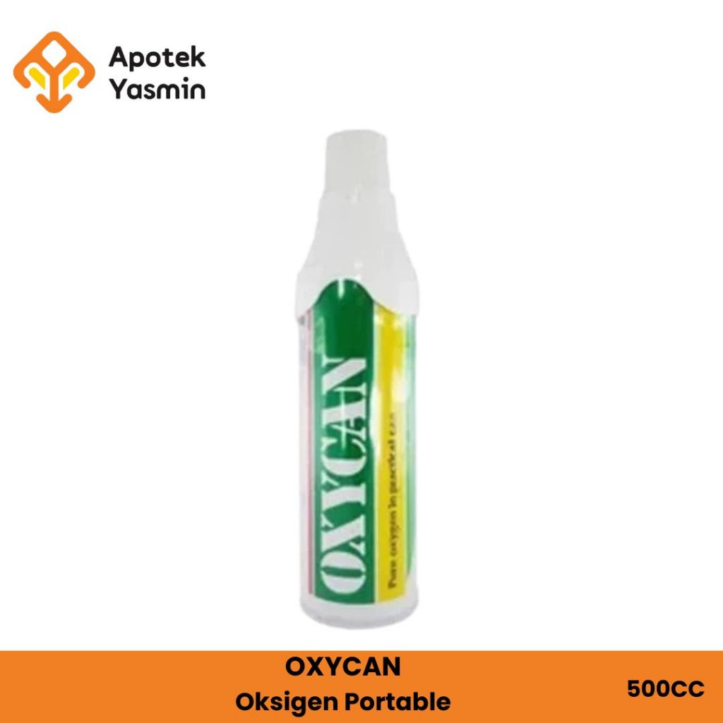 Oxycan Green Kaleng 500 cc - Oxygen / Oksigen Portable