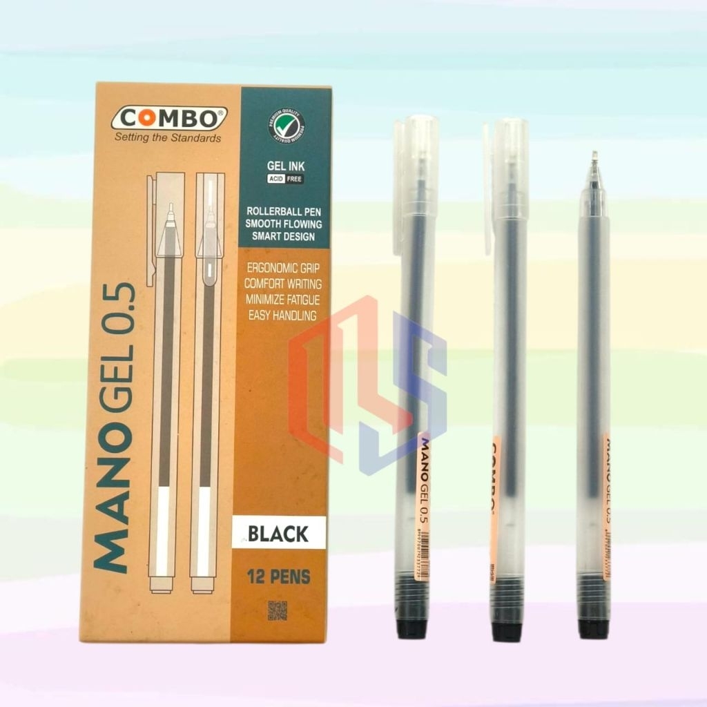 Pulpen / Ballpoint / Pen Combo Mano Gel (12 Pcs)