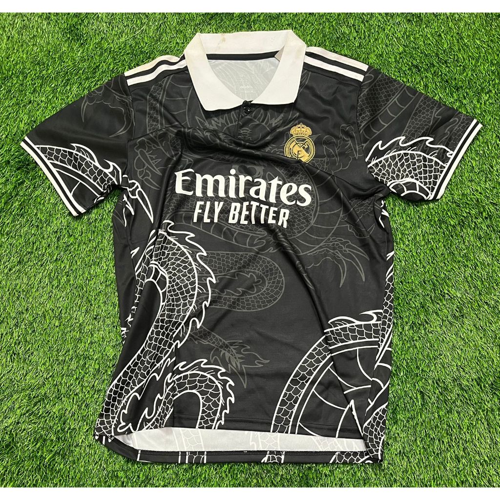 [Fans Issue] Jersey Bola Fans Isssue Special Real Madrid Naga Dragon HItam 2025 / 2026 New Season