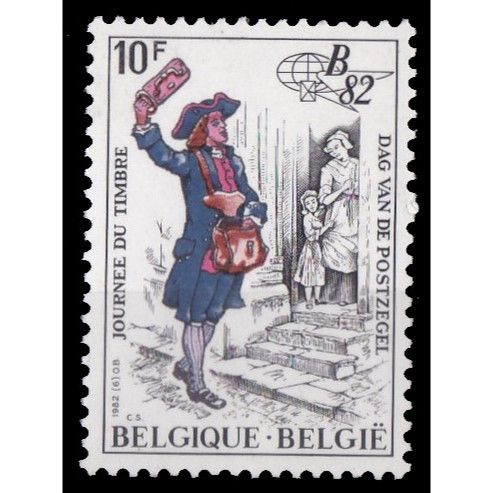 S0151 Prangko Belgia 1982 Day of the Stamp 1v Mnh
