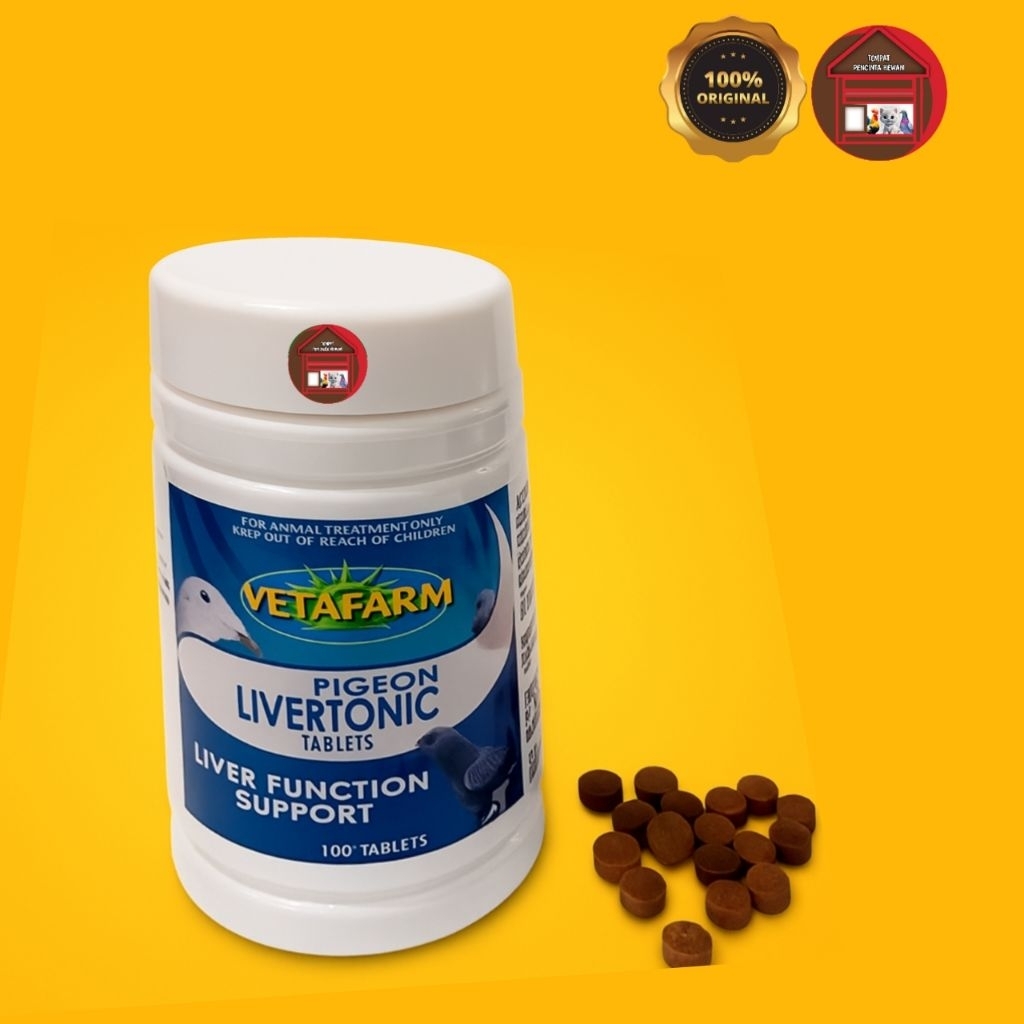 LIVERTONIC TABLET VETAFARM VITAMIN BURUNG MERPATI