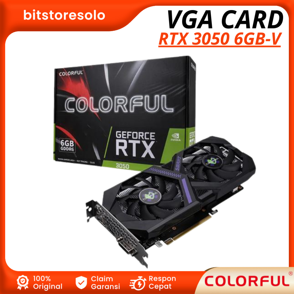 VGA Card Colorful GeForce RTX 3050 6GB-V VGA RTX 3050