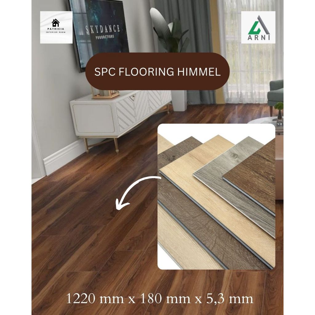 SPC FLOORING HIMMEL | Lantai SPC Klik System |  1220 mm x 180 mm x 5,3 mm