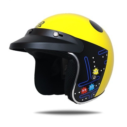 (Gratis Visor) - Helm Bogo - Helm JPX Retro New Bigie - PAC Invaders