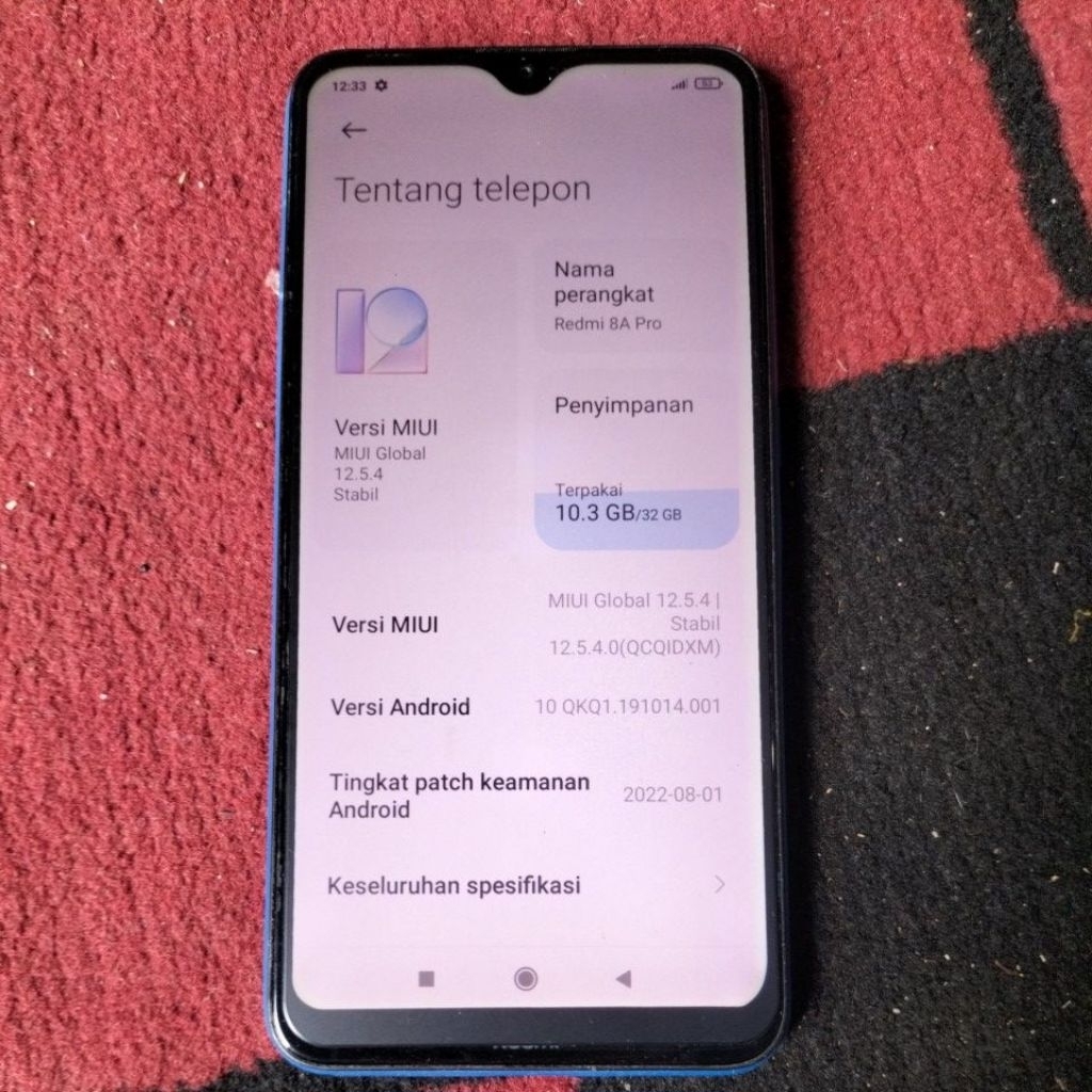 REDMI 8A PRO ORIGINAL BIRU NORMAL