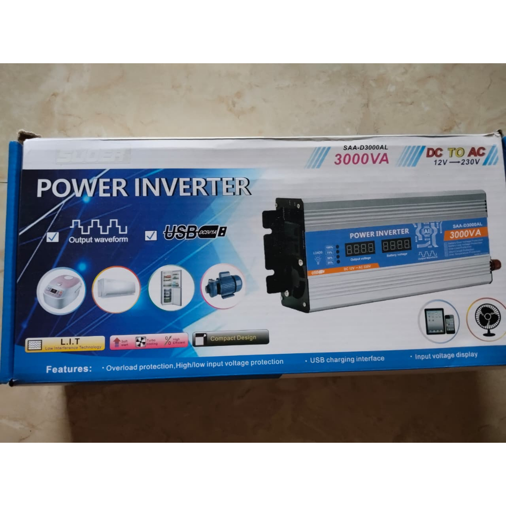 SUOER Solar Power Inverter 3000w 3000 w 3000 Watt 3000watt ORIGINAL TERBAIK