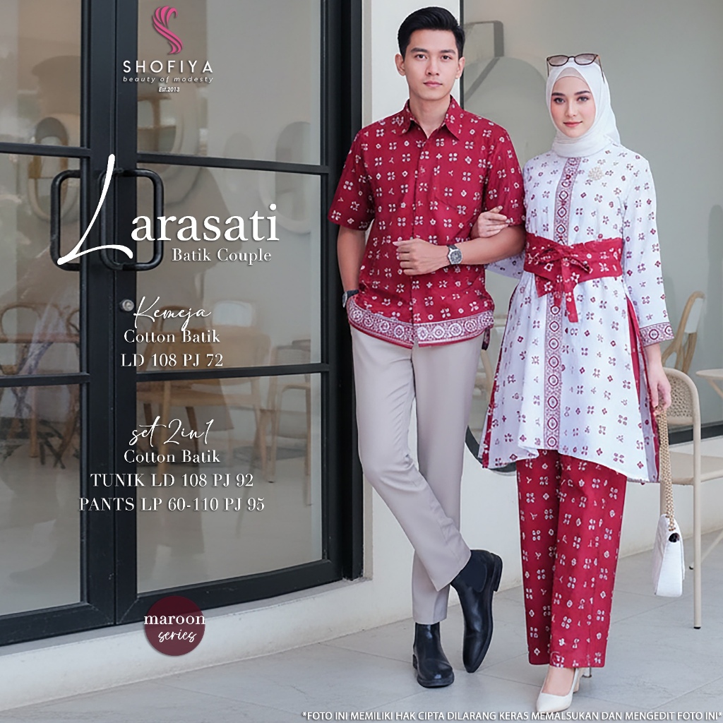 (GOODSTORE) LARASATI COUPLE JUMPUTAN BATIK KONDANGAN Original By Shofiya Hijab