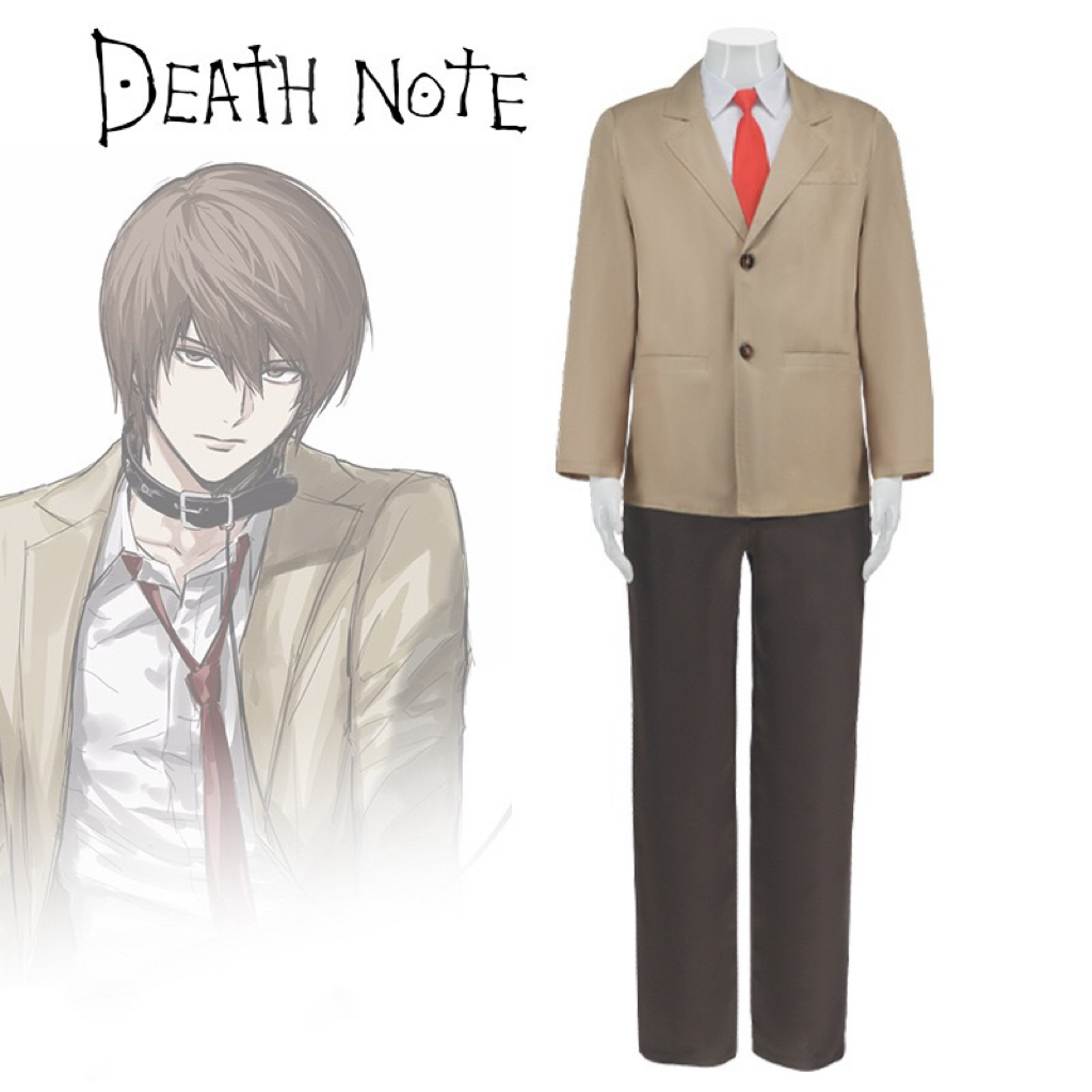 Anime DEATH NOTE Cosplay Costume Women Yagami Light School Uniform Coat Pants Suit Halloween