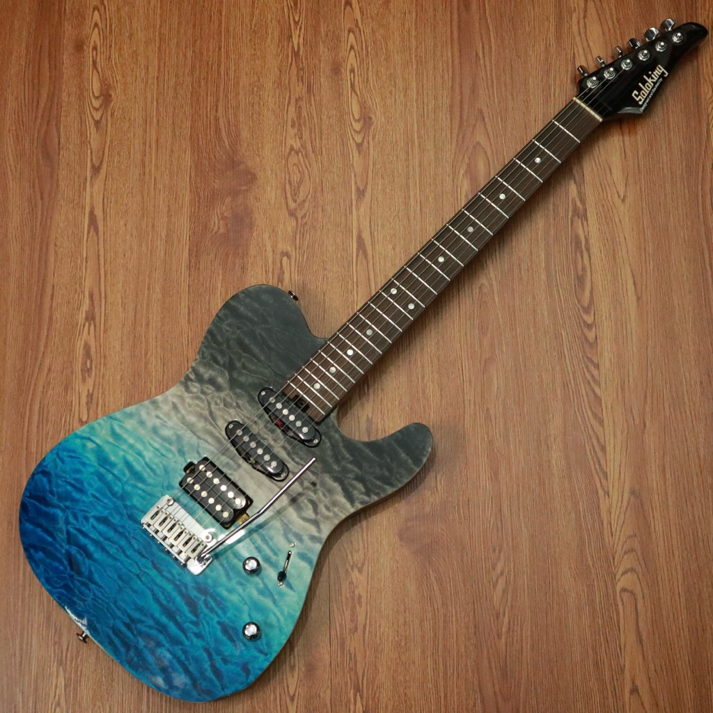 Soloking MT-1 Custom 22 HSS Quilt in Ocean Storm Double Wipeout Jescar