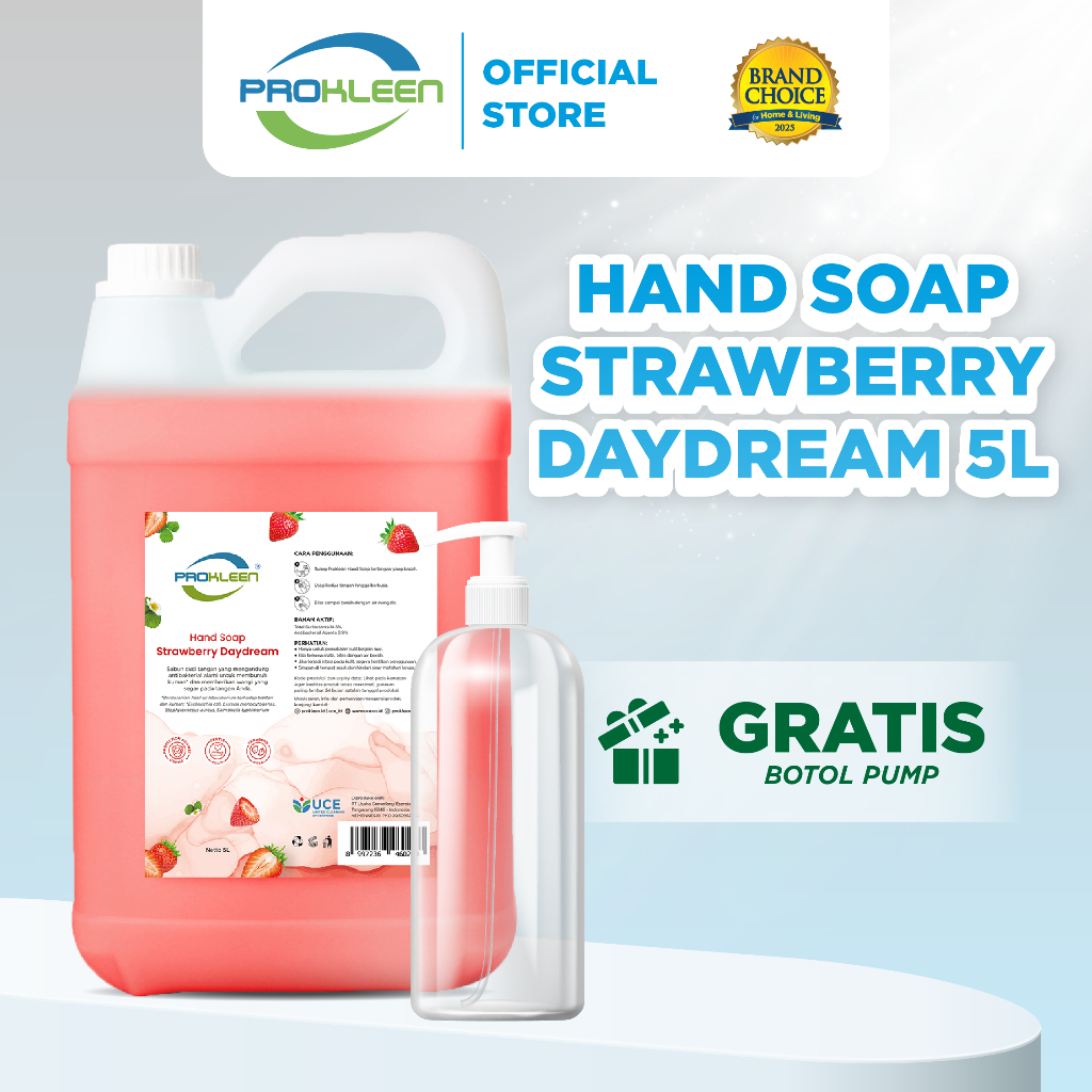 [FREE GIFT] Sabun Cuci Tangan Antibacterial HAND SOAP 5L + Botol Pump