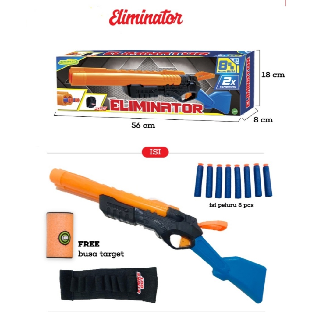 Mainan Anak Laki Laki Pistol Pistolan Nerf Eliminator