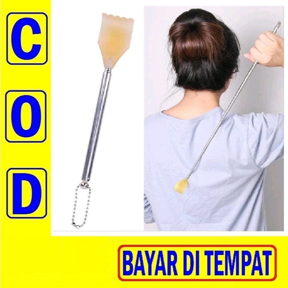 ALAT GARUK PUNGGUNG UJUNG PLASTIK Garukan Badan Penggaruk Stainless Panjang