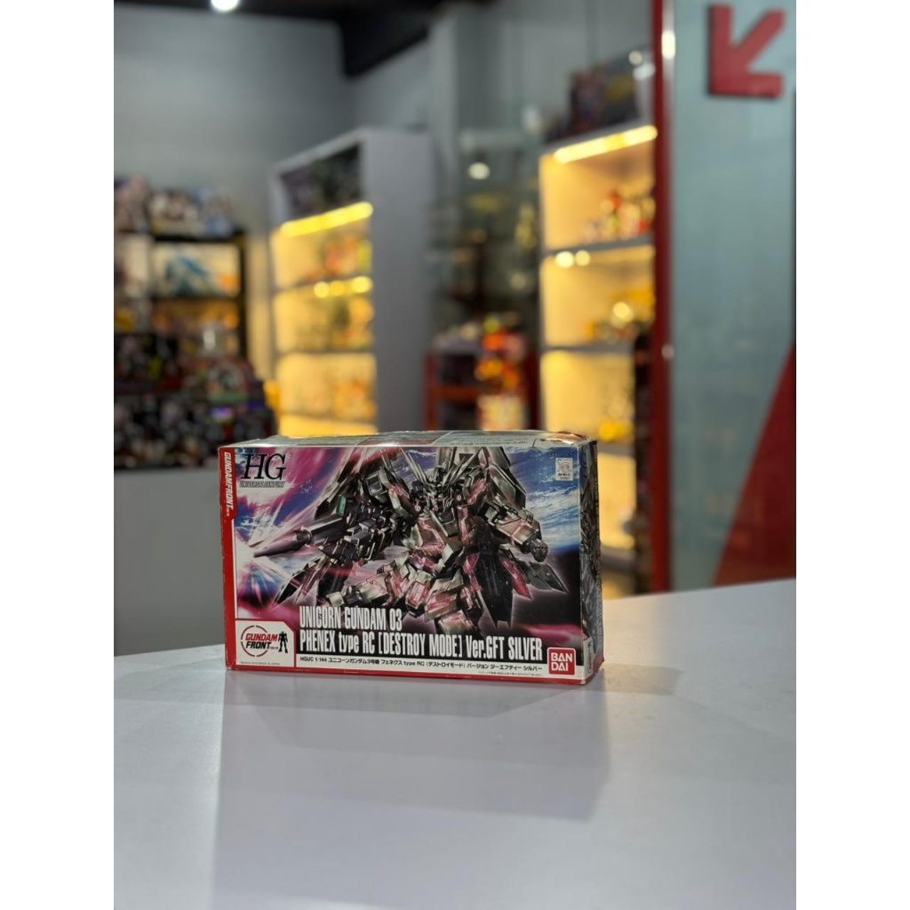 (PREMIUM BANDAI) HG 1/144 UNICORN GUNDAM 03 PHENEX TYPE RC [DESTROY MODE] VER.GFT SILVER