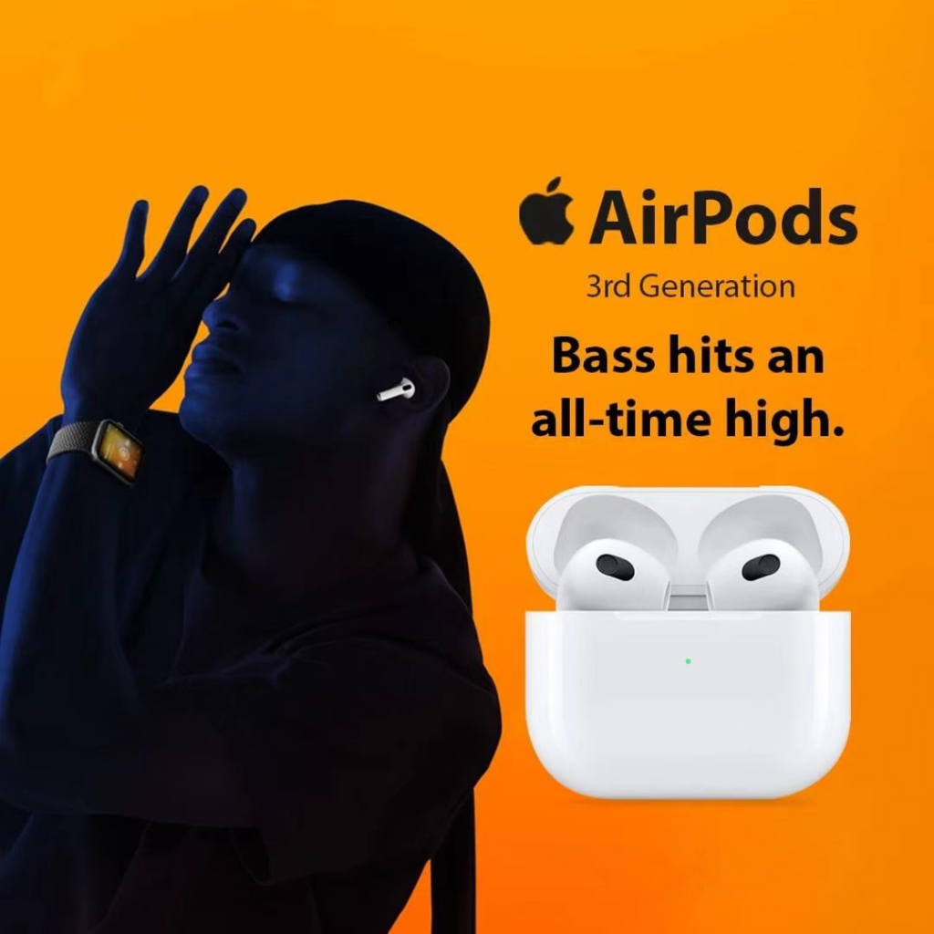 Original AirPods Gen 3 AirPods Bluetooth With Wireless Charging Case Kualitas Spatial Audio Earphone