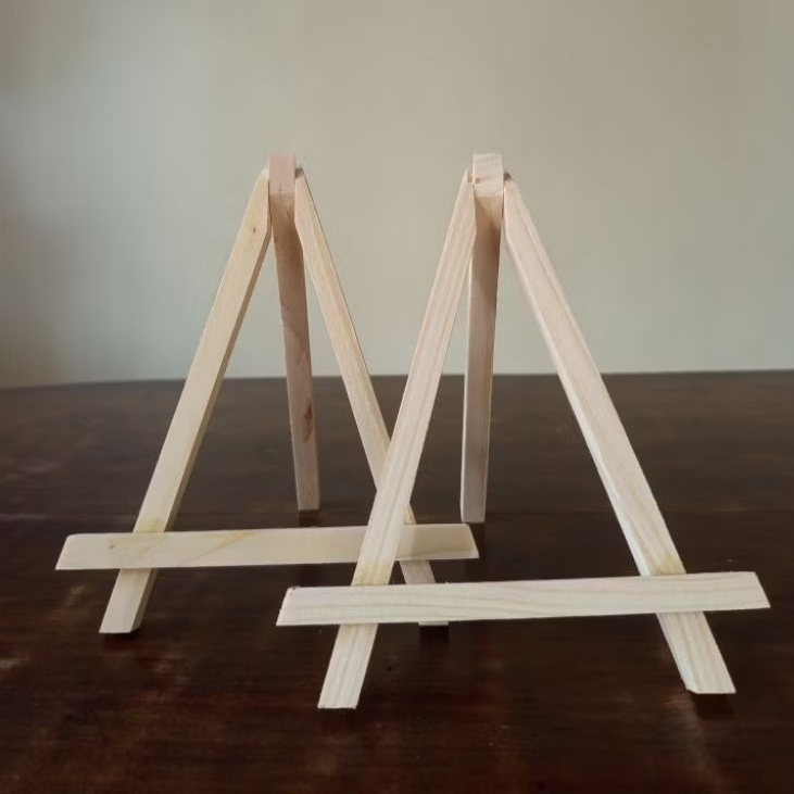 Standing kayu | Mini easel tripod | standing foto, standing hp, standing canvas, standing jam