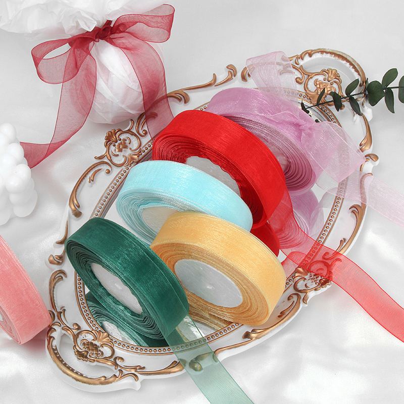 Pita Kado Organza / Pita Hampers / Pita Pembungkus / Pita Dekor / Pita Organza (1 ROLL)| FO03 - FO07
