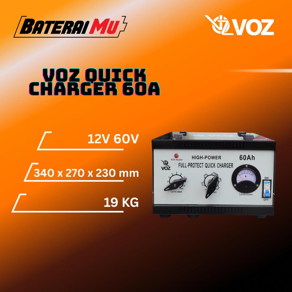 BateraiMu Voz Charger Aki 60A | Charger Aki Mobil | Charger Baterai Aki | Charger 60A