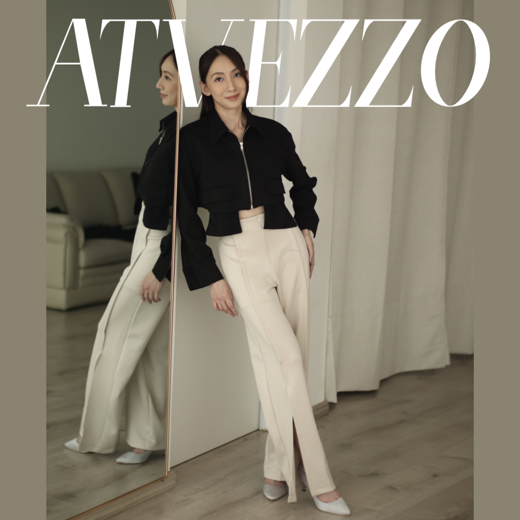 Lily Slit Pants Ivory – Atvezzo Pants