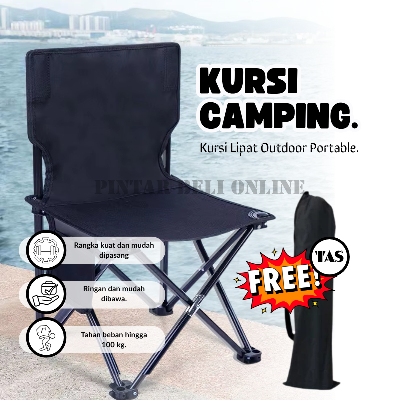 Kursi Lipat outdoor portable Kursi Camping Bangku Gunung / Kursi Lipat Outdoor Portable Kursi Campin