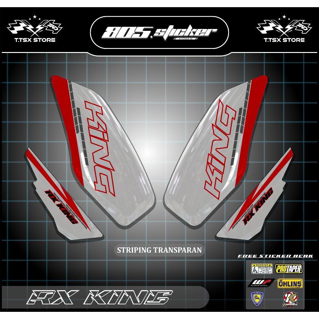 STRIPING RX KING TRANSPARAN/STIKER VARIASI RX KING/RX KING/STRIPING RX KING