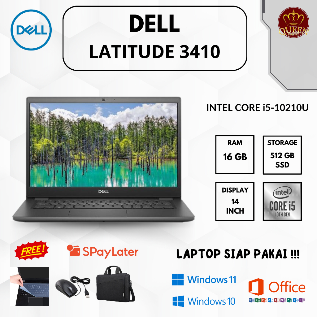 DELL LATITUDE 3410 | INTEL CORE i5-10210U | 16GB RAM SSD 512GB | 14 INCH