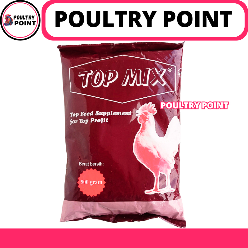 TOP MIX 500 GRAM MEDION - Top Mix Penggemuk Ayam - Top Mix Ayam Pedaging - Top Mix Ayam Petelur - To