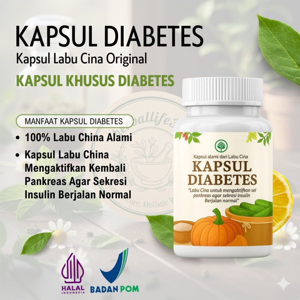 TERAMPUH... KAPSUL LABU CINA DIABETES, KAPSUL SUSU LABU CINA UNTUK DIABETES ORIGINAL SUDAH HALAL&BPO