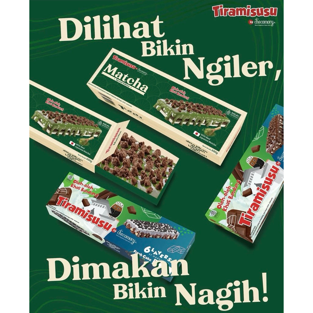 READY STOCK Tiramisusu Bandung Chocomory oleh-oleh asli Bandung