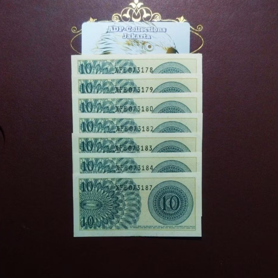 Uang Kuno 10 Sen Sukarelawan Seri X