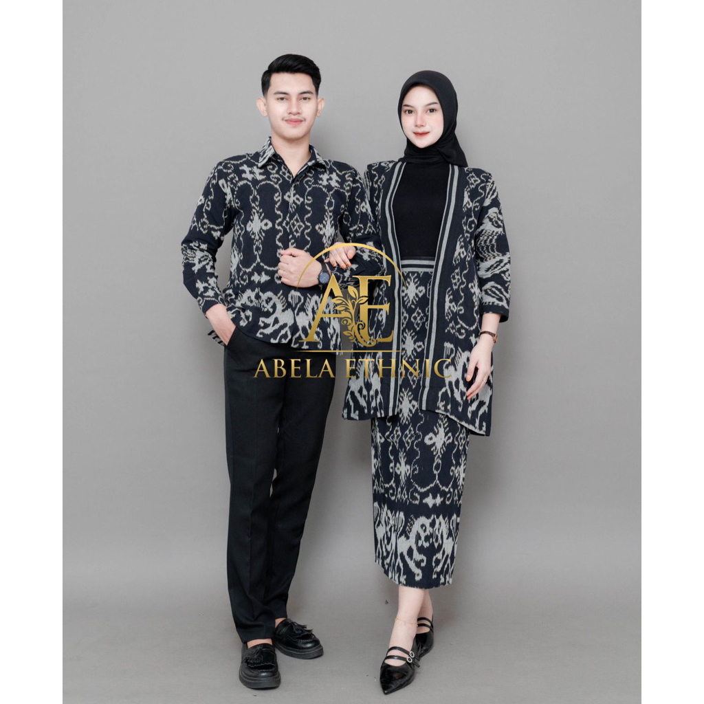 MADAM COUPLE TENUN NTT BLACK - BAJU TENUN COUPLE - COUPLE TENUN NTT
