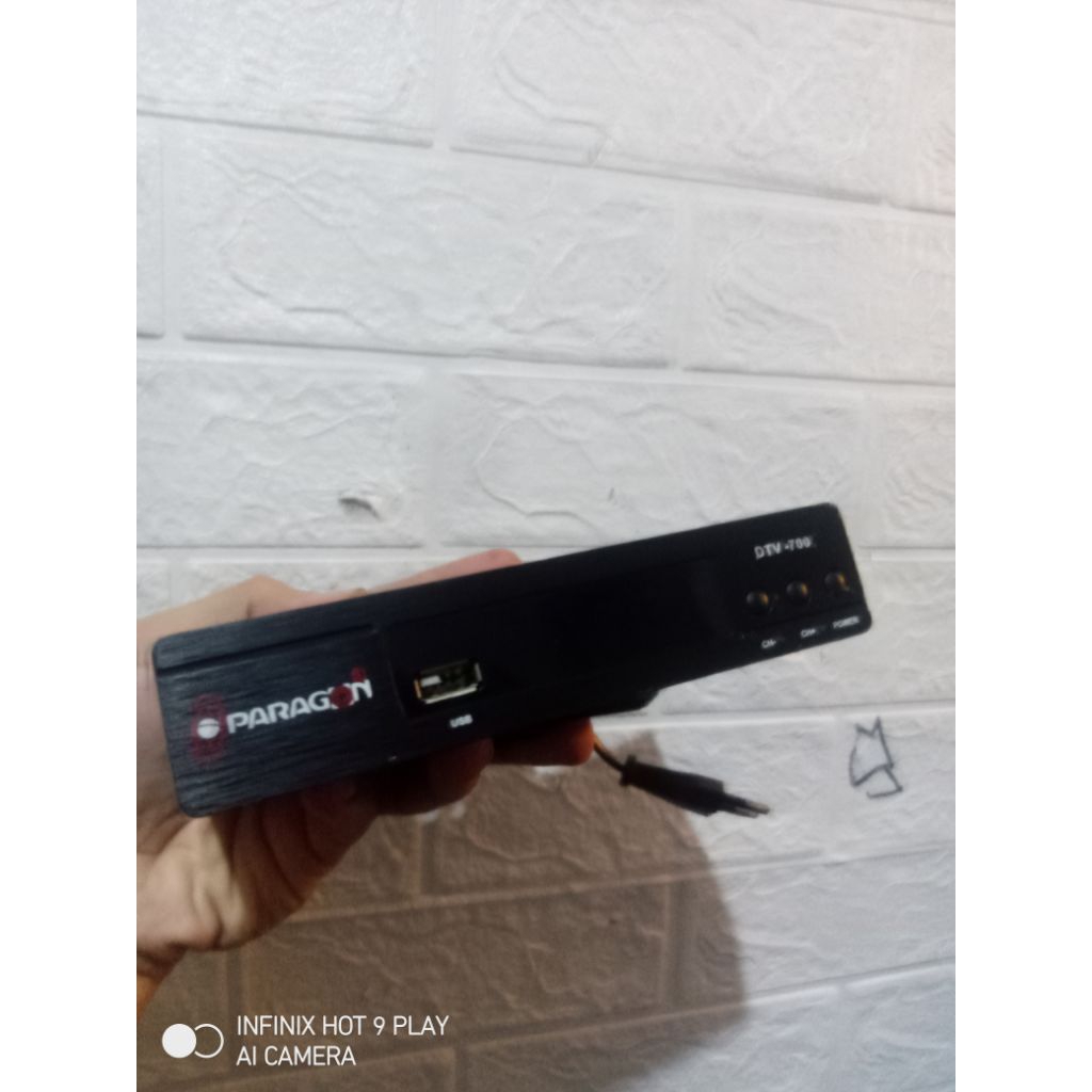 stb paragon DTV 700 tes power lewat port usb hidup