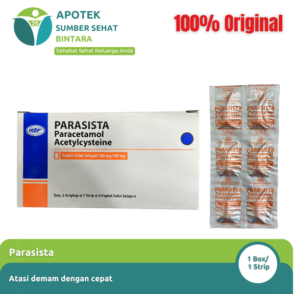 Parasista Tablet | Paracetamol 500 mg– Atasi Demam dengan Cepat
