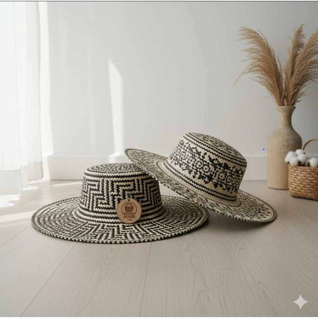 TOPI PRIA/WANITA  (ANYAMAN ROTAN ASLI)