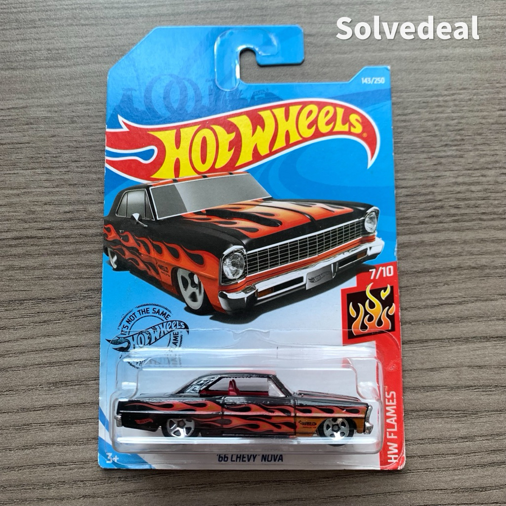 Hot Wheels 66 Chevy Nova 2019 Hitam – Baru