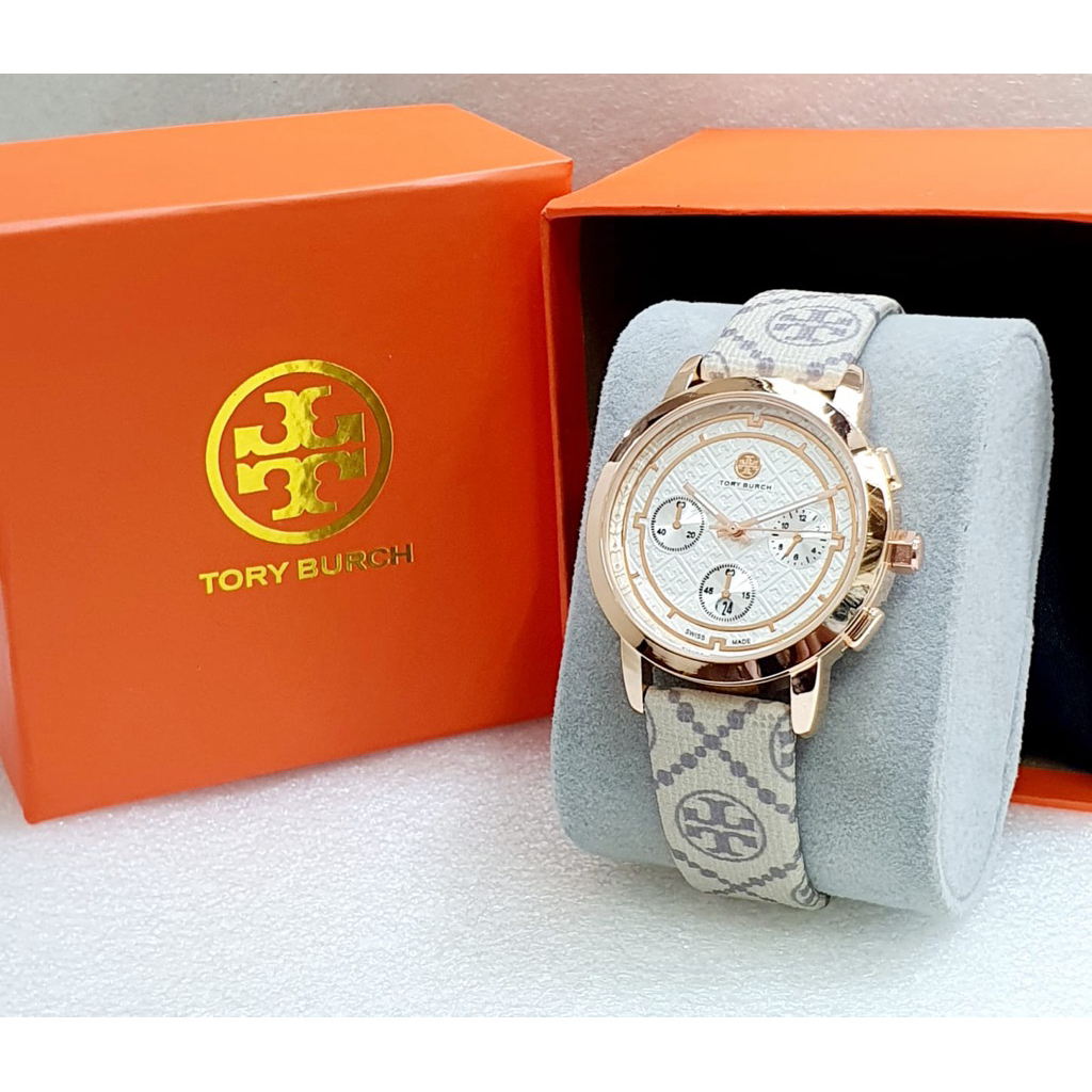 JAM TANGAN PREMIUM WANITA TORY BURCH 003 STRAP KULIT SUPER