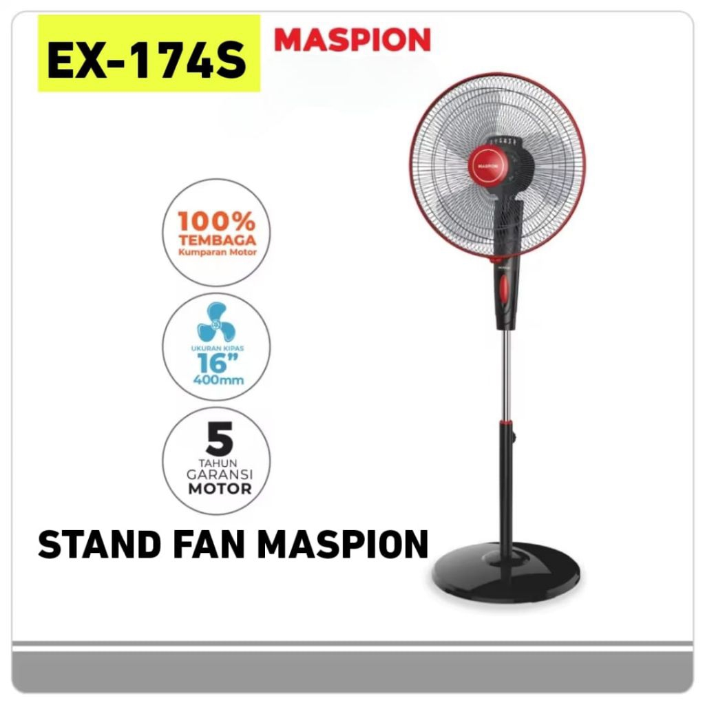 Kipas Angin Berdiri MASPION EX174S Kipas MASPION Berdiri 16inci