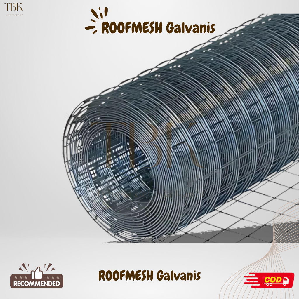 Kawat Ram Roofmesh Galvanis | Roofmesh Galvanis 1,2mm 1,8x30m Lubang 75x75mm