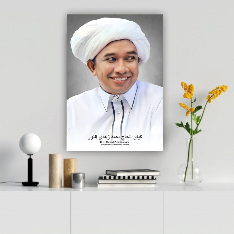 Photo + Bingkai Ulama Abah Guru Zuhdi / Poster Ulama 20x29 Poster