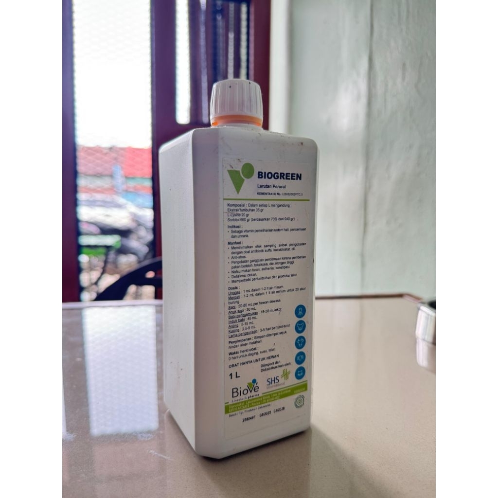 Biogreen 1 Liter, Suplemen Ayam Unggas